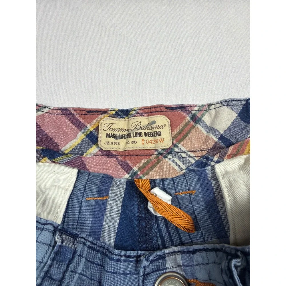 Tommy‎ Bahama Mens Blue Plaid Cotton Relaxed Fit Shorts Size 40 T0428W
